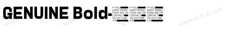 GENUINE Bold字体转换